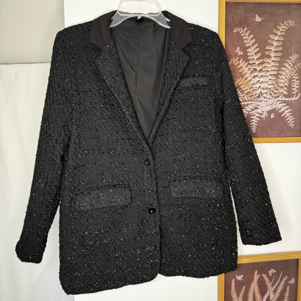 Black Tweed Style Dazy Blazer (M)